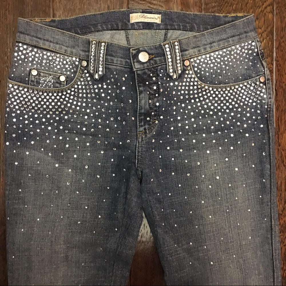 $1255 Blumarine 🕊Swarovski Covered Jeans 👖 ❤️ FR - Picture 3 of 8